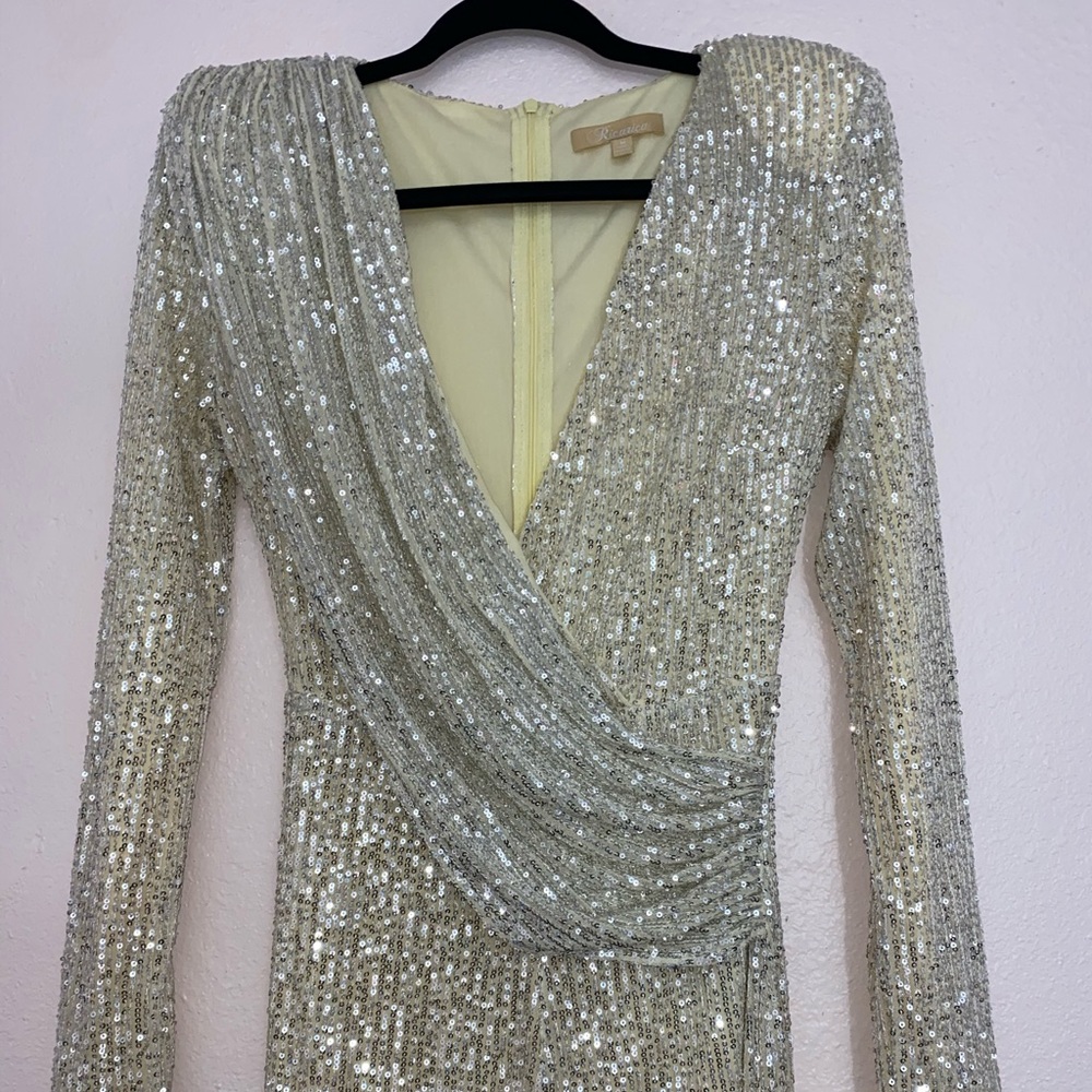 Sparkling Silver Sequin Jumpsuit